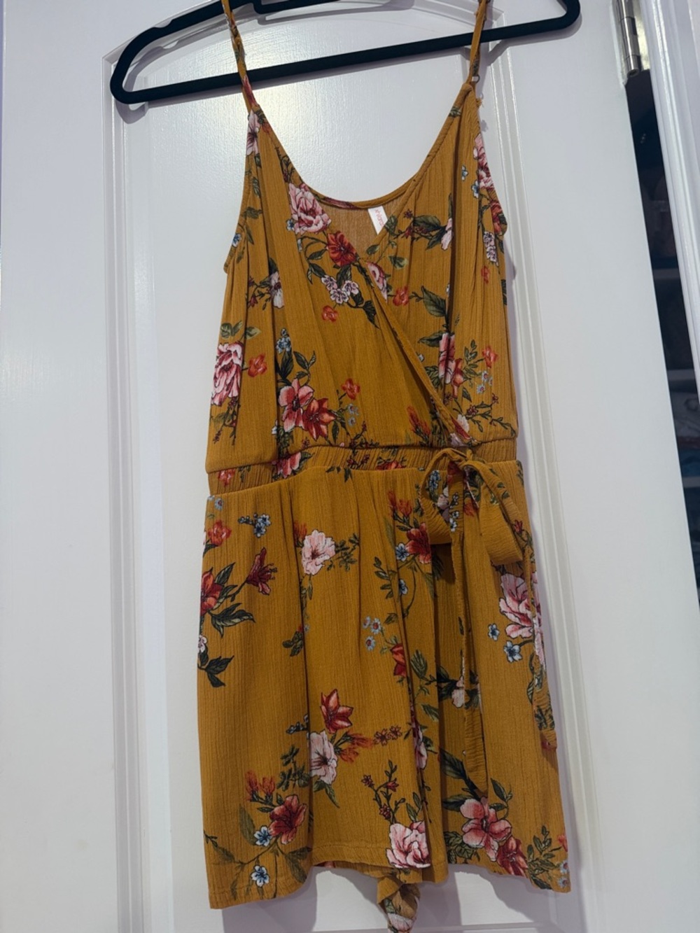 Xhilaration Mustard Floral Romper